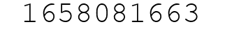 Number 1658081663.