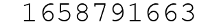 Number 1658791663.