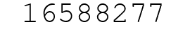 Number 16588277.