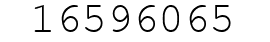 Number 16596065.