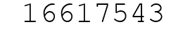 Number 16617543.