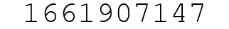 Number 1661907147.