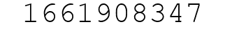 Number 1661908347.