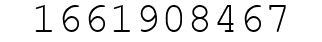 Number 1661908467.