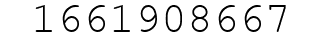 Number 1661908667.