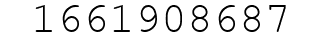 Number 1661908687.