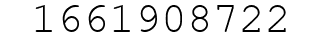 Number 1661908722.