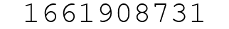 Number 1661908731.