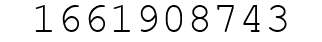 Number 1661908743.