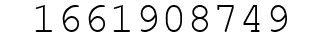 Number 1661908749.