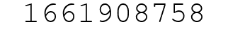 Number 1661908758.