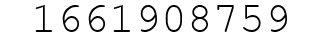 Number 1661908759.