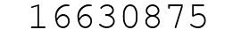 Number 16630875.