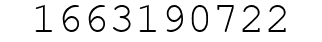 Number 1663190722.