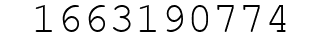 Number 1663190774.