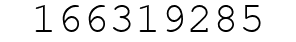 Number 166319285.