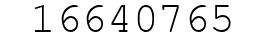 Number 16640765.