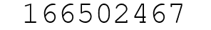 Number 166502467.