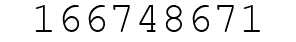 Number 166748671.