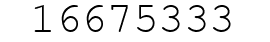 Number 16675333.