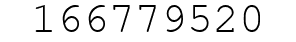Number 166779520.