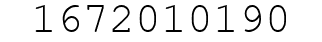 Number 1672010190.
