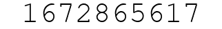 Number 1672865617.