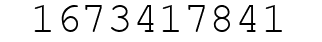 Number 1673417841.