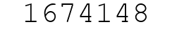Number 1674148.