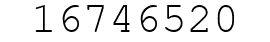 Number 16746520.