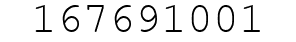Number 167691001.