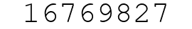 Number 16769827.
