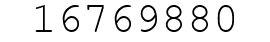 Number 16769880.
