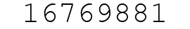 Number 16769881.