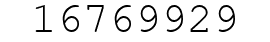 Number 16769929.