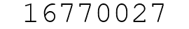 Number 16770027.