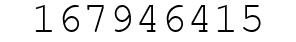 Number 167946415.