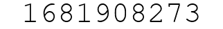 Number 1681908273.
