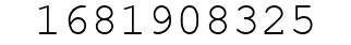 Number 1681908325.