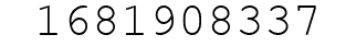 Number 1681908337.