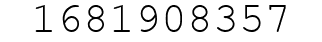 Number 1681908357.
