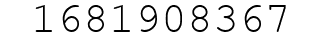 Number 1681908367.