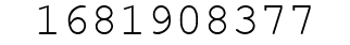 Number 1681908377.