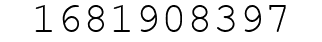 Number 1681908397.