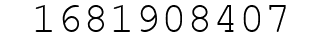 Number 1681908407.