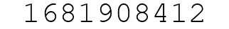 Number 1681908412.