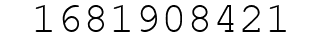 Number 1681908421.