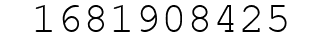 Number 1681908425.