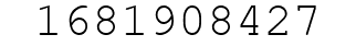 Number 1681908427.