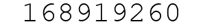 Number 168919260.
